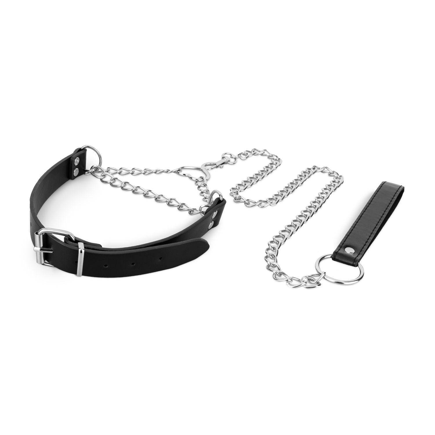 Elegant BDSM Halsband med Hjärtformad Ring