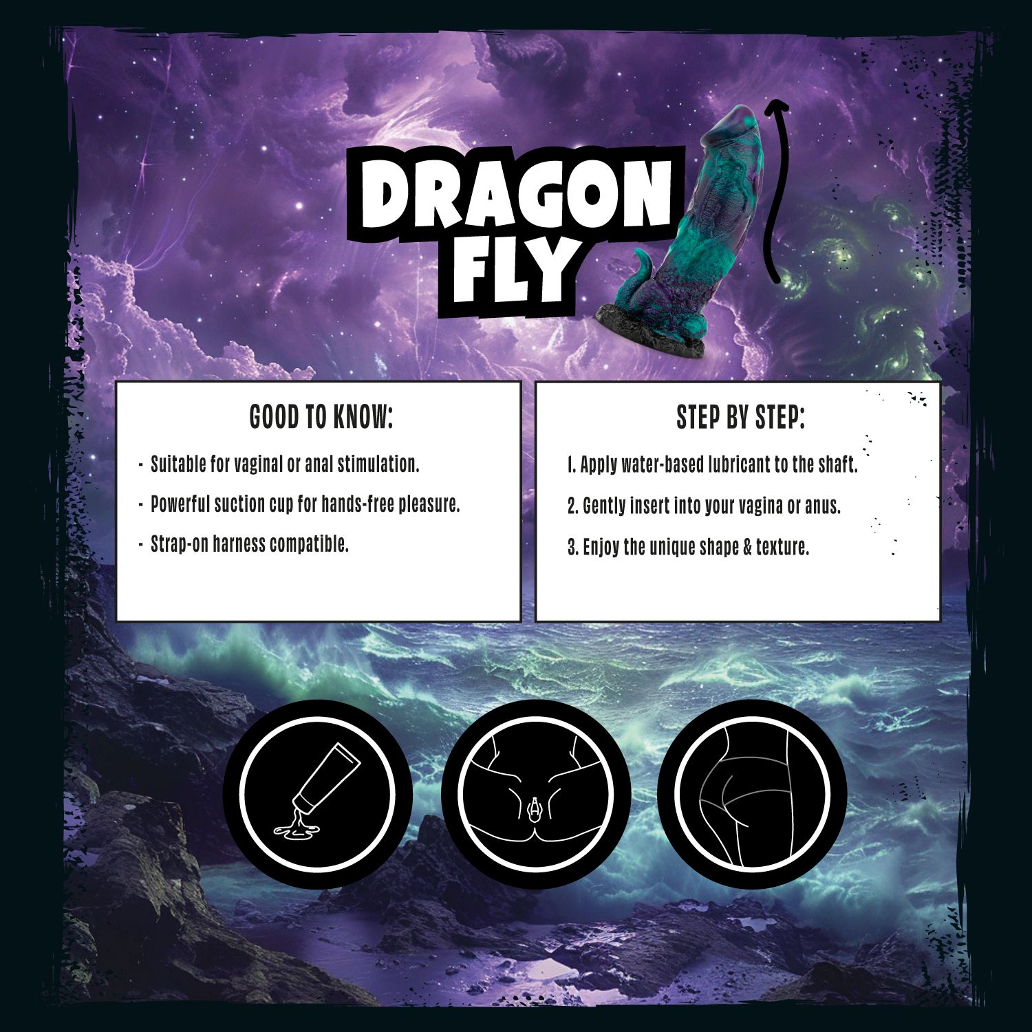 Mythical Mates Dragonfly – Monsterdildo med Sugkopp