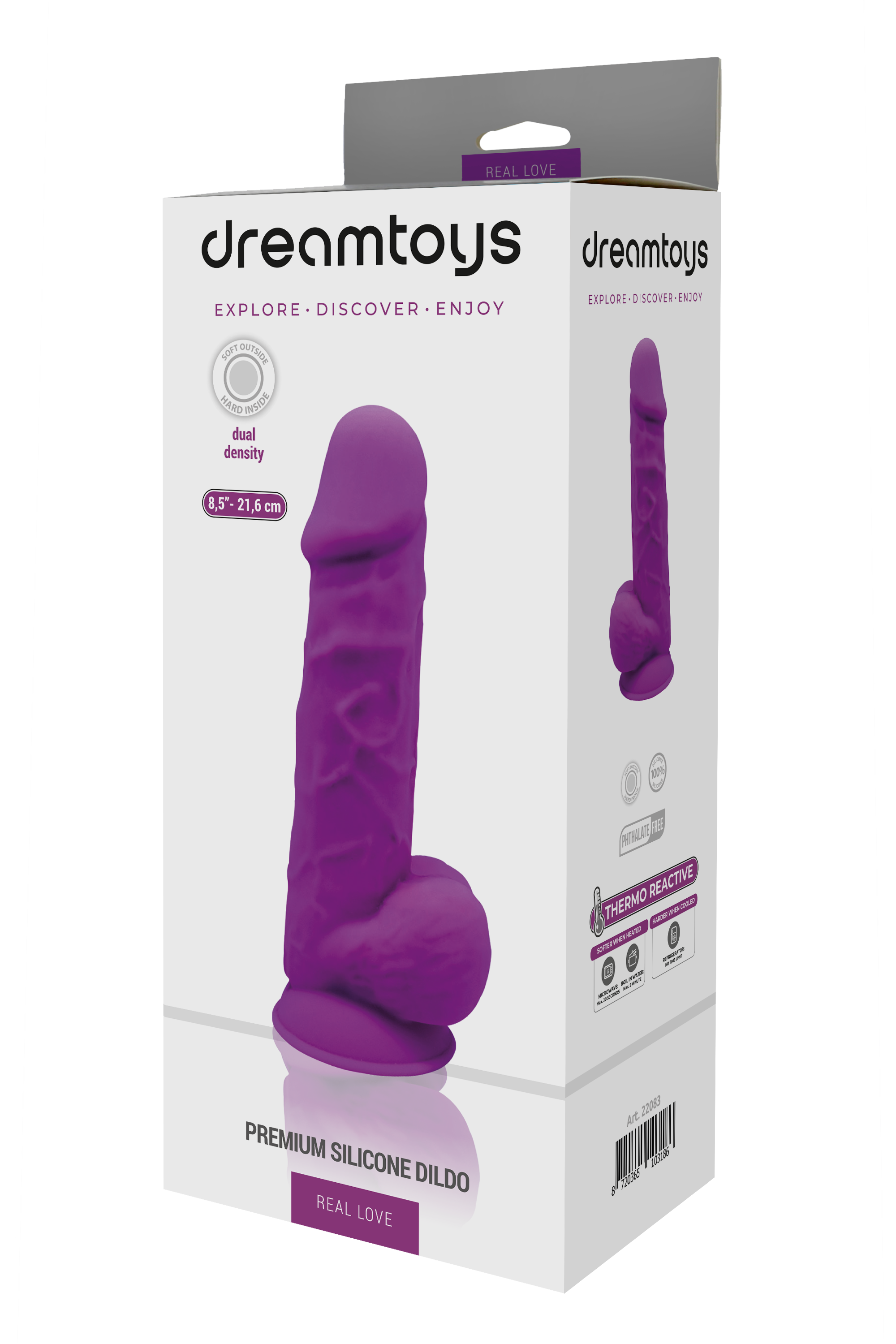 Real Love Dildo 8.5” Lila – Dubbel Densitet