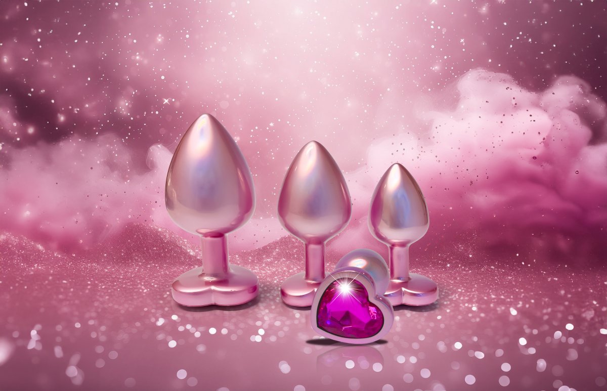 Gleaming Love Pearl Pink Buttplug Set