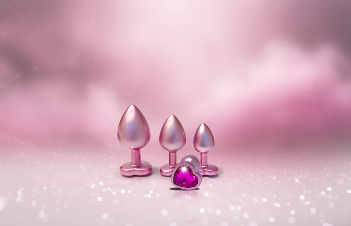 Gleaming Love Pearl Pink Buttplug Set