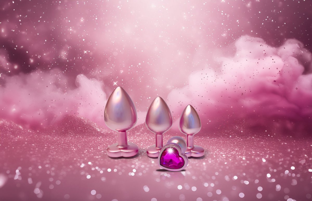 Gleaming Love Pearl Pink Buttplug Set