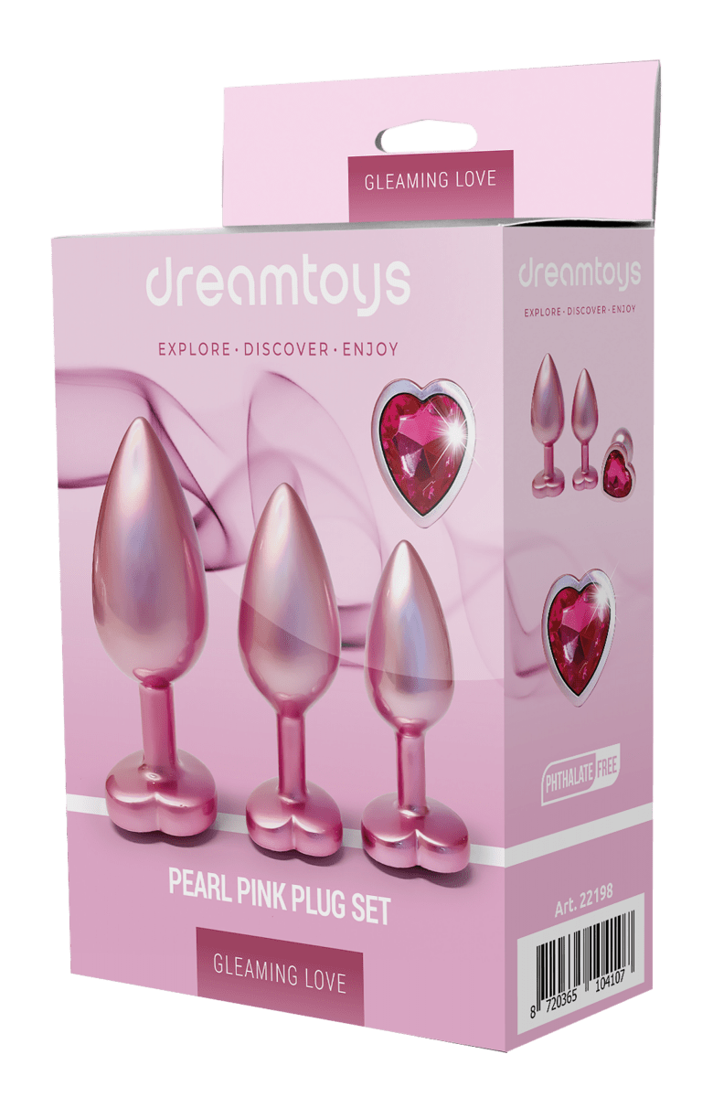 Gleaming Love Pearl Pink Buttplug Set