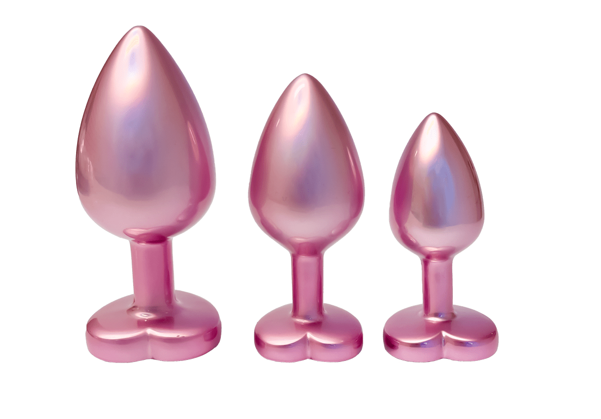 Gleaming Love Pearl Pink Buttplug Set