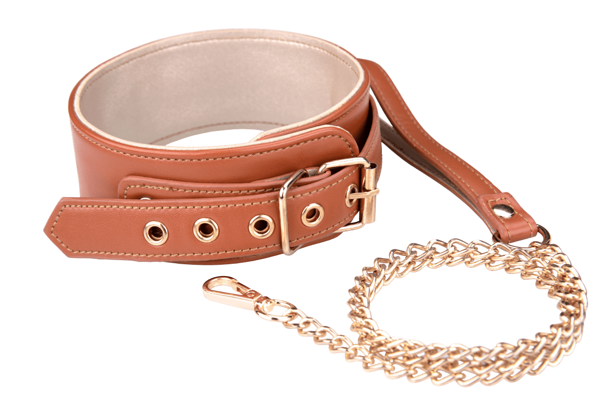 Halsband med Kedja Cognac