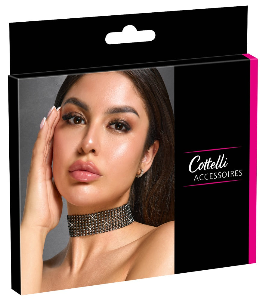 Cottelli Glittrig Choker Svart