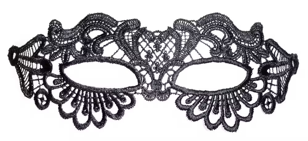 Svart broderad ögonmask – Cottelli