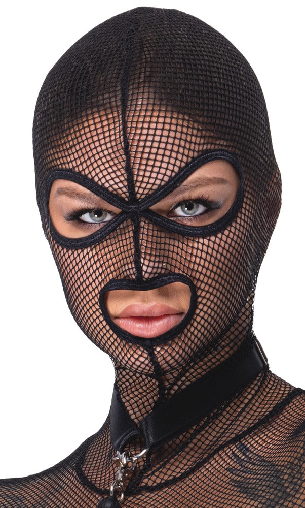 Erotisk Nät Bodysuit Set med Mask