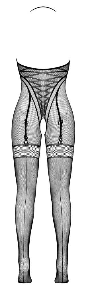 Sexig Bodystocking med Suspender Look