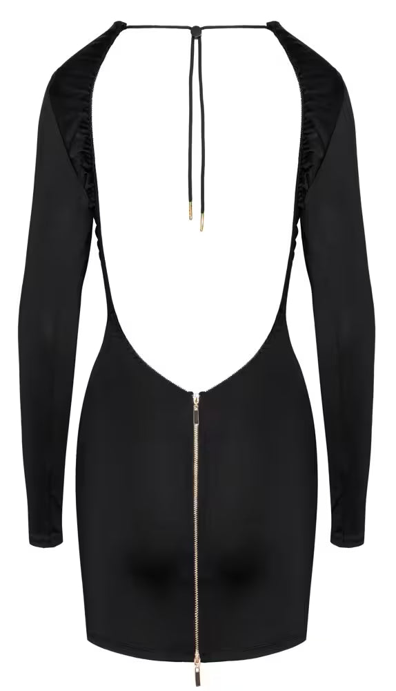 Svart miniklänning med öppen rygg – Cottelli