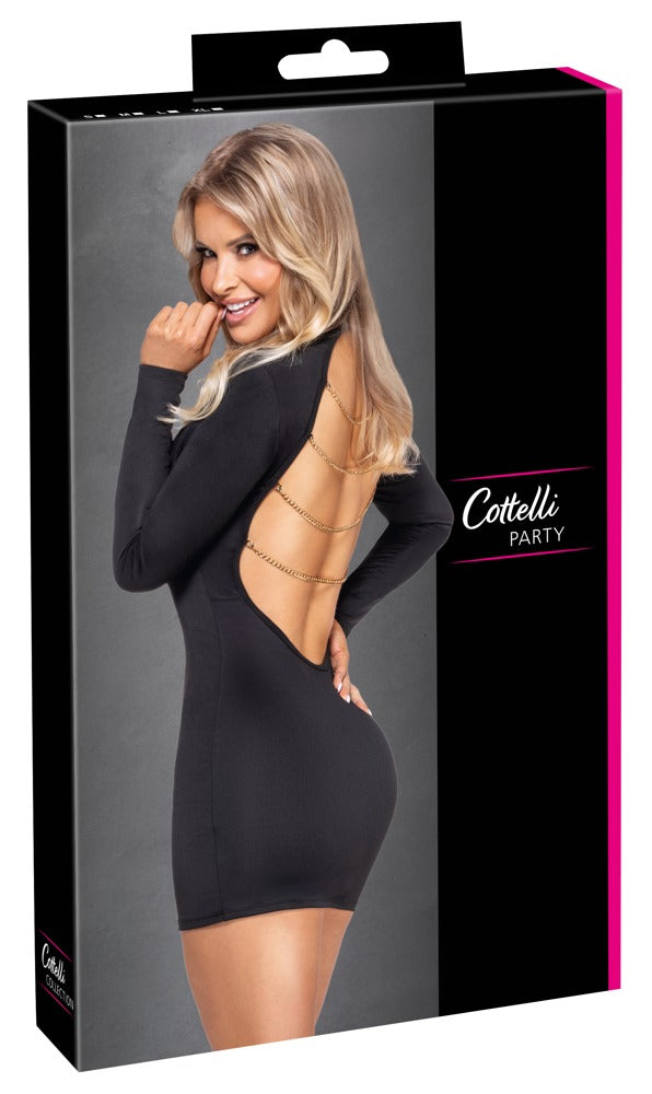 Svart Miniklänning med Kedjor