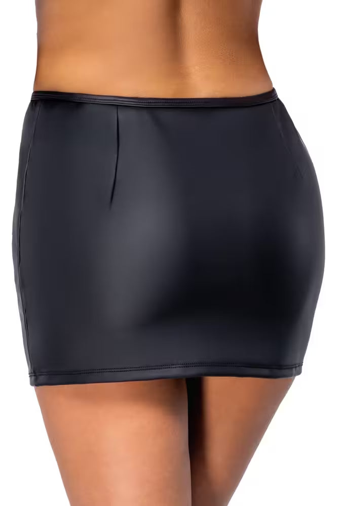 Cottelli svart minikjol med strasdragkedja