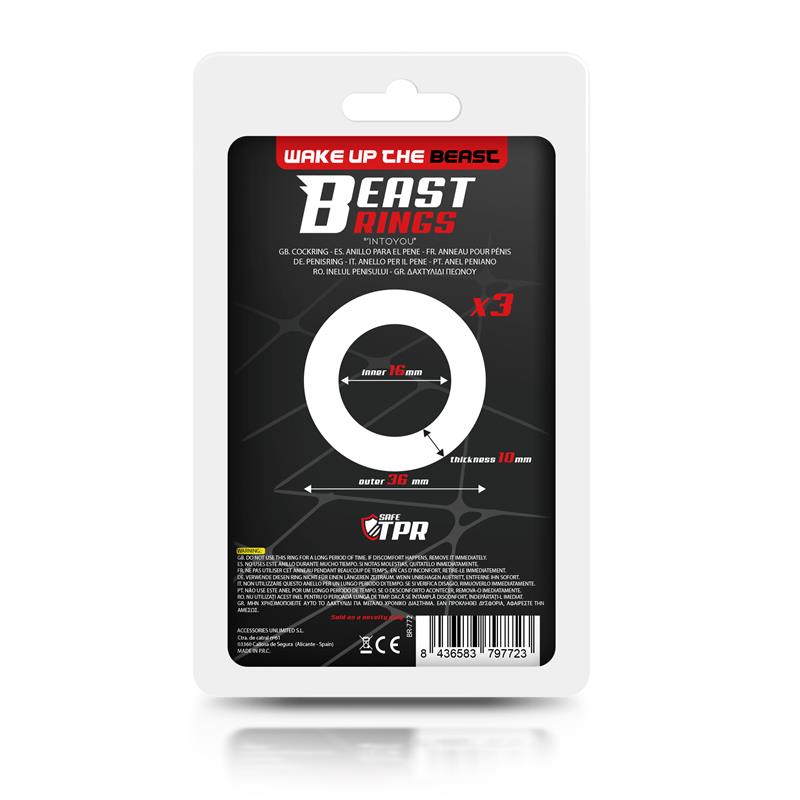 Beast Rings Penisringar 3-pack