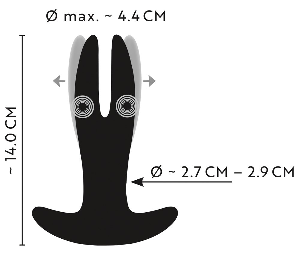 Tvåarmad Anal Spreader med Fjärrkontroll