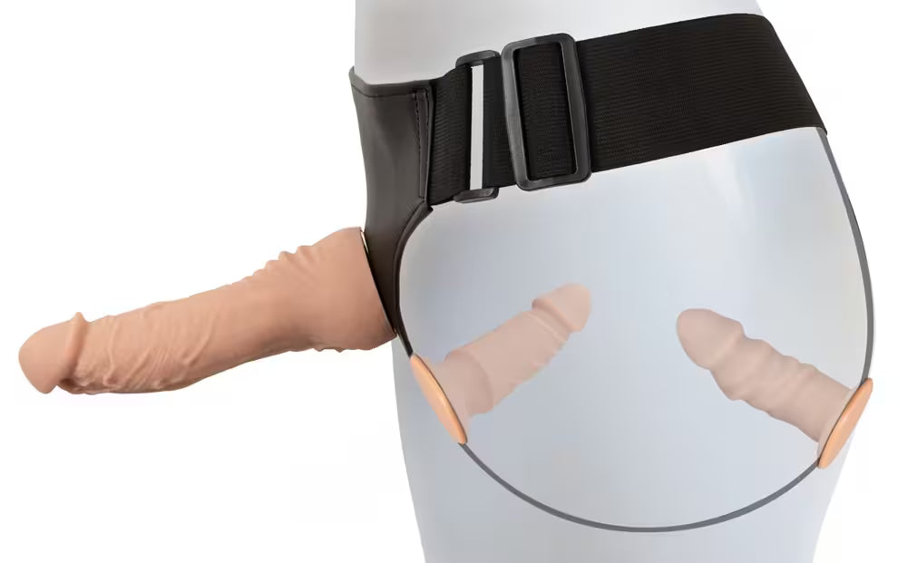 Strap-on set med fjärrstyrd vibrator & dildos