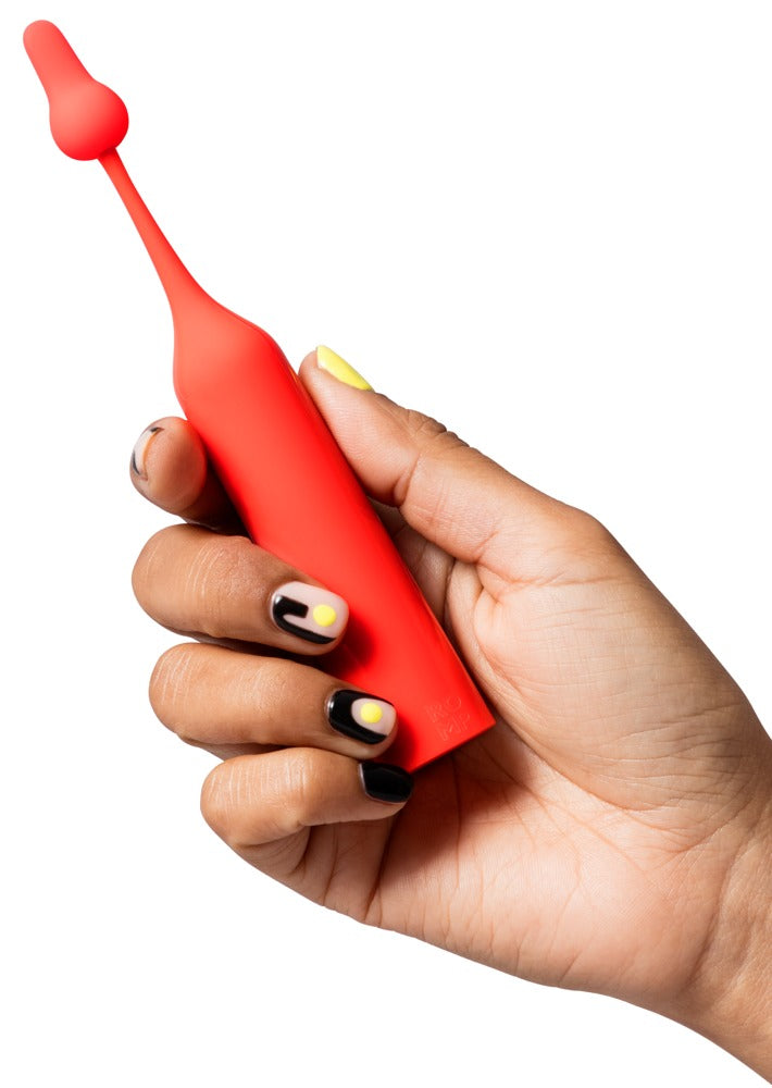 Kompakt Mini Vibrator med 2 Silikonhuvuden