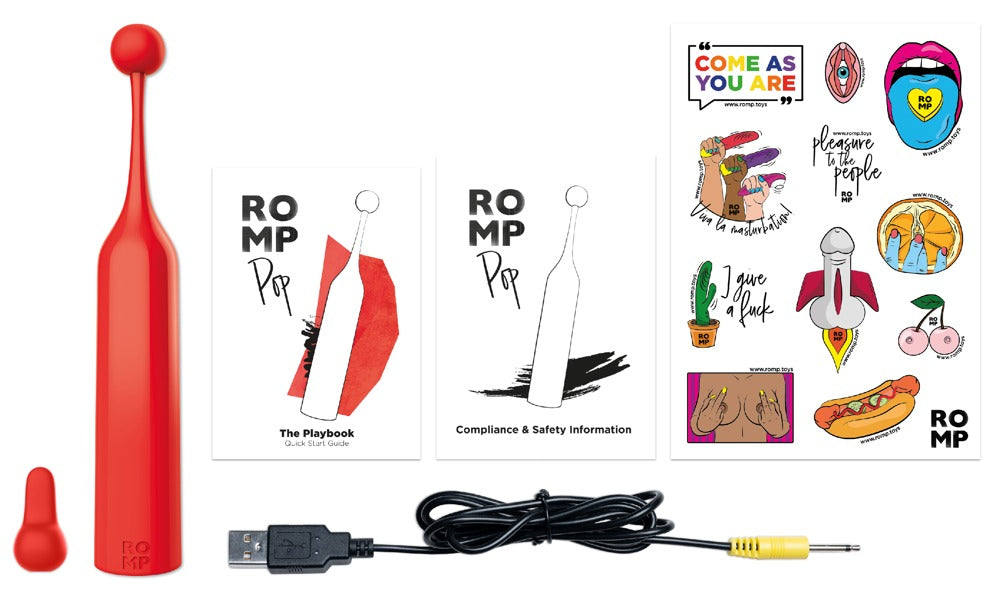 Kompakt Mini Vibrator med 2 Silikonhuvuden