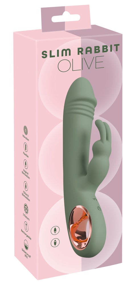 Slim Rabbit Vibrator -oliivi