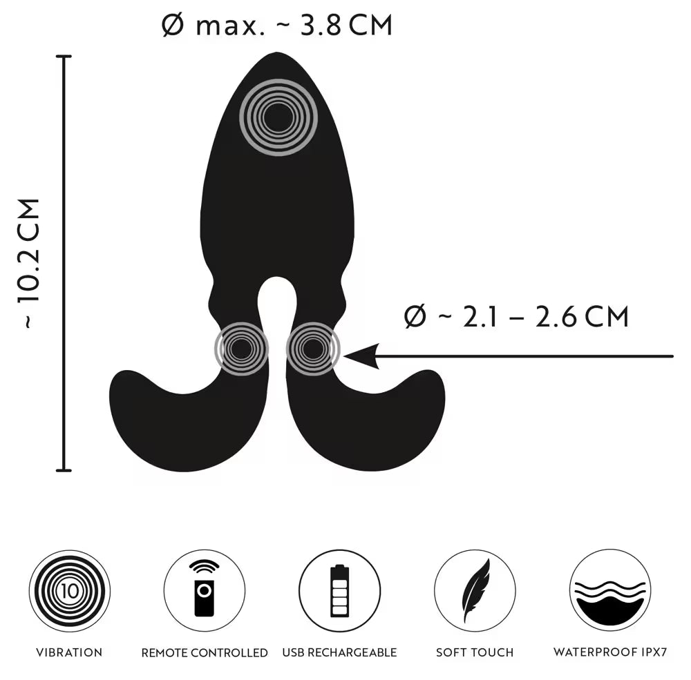 Vibrerande analplugg med fjärrkontroll
