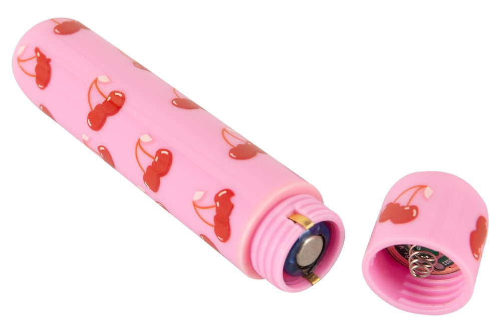 CHERRY Mini Vibrator – Körsbärsmönstrad Minivibrator