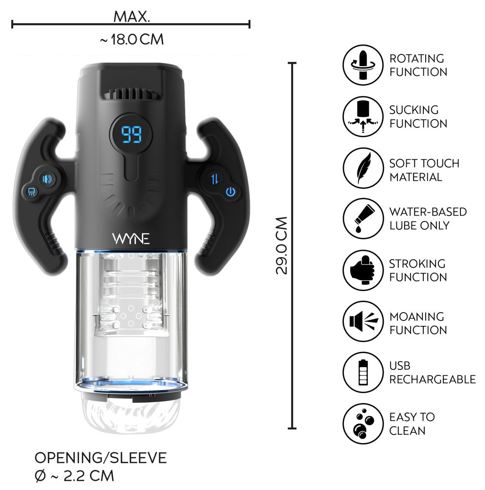 WYNE Masturbator 11 med Rotation & Sug