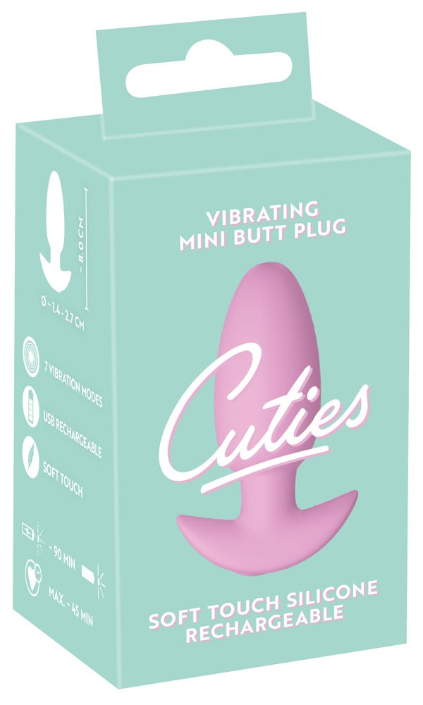 Cuties Mini Analplugg med Vibration Rosa