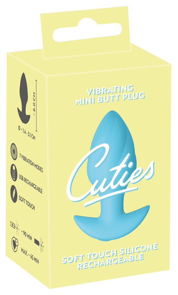 Cuties Mini Analplugg med Vibration Blå