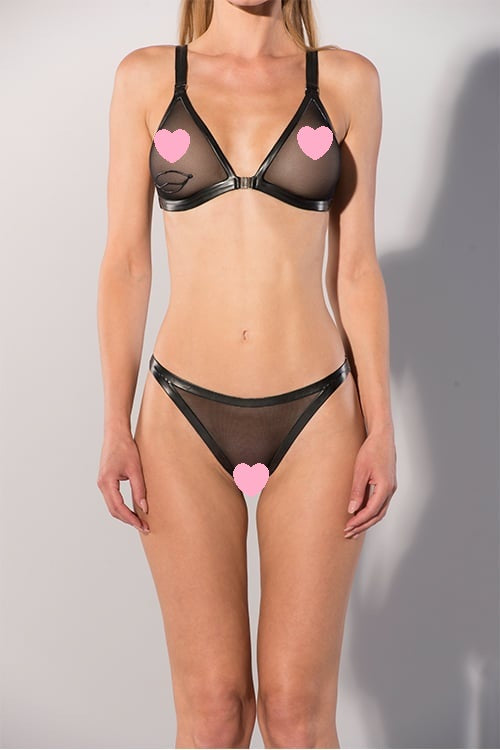 Latex & Mesh Lingerie Set – GP Fetish Wear