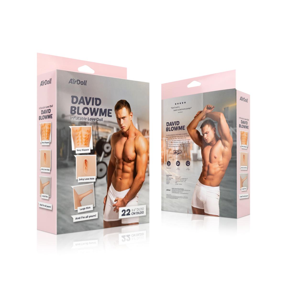 David Blowme puhallettava rakkausnukke