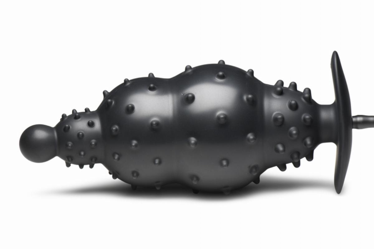 Puhallettava Knotty Butt Plug Musta