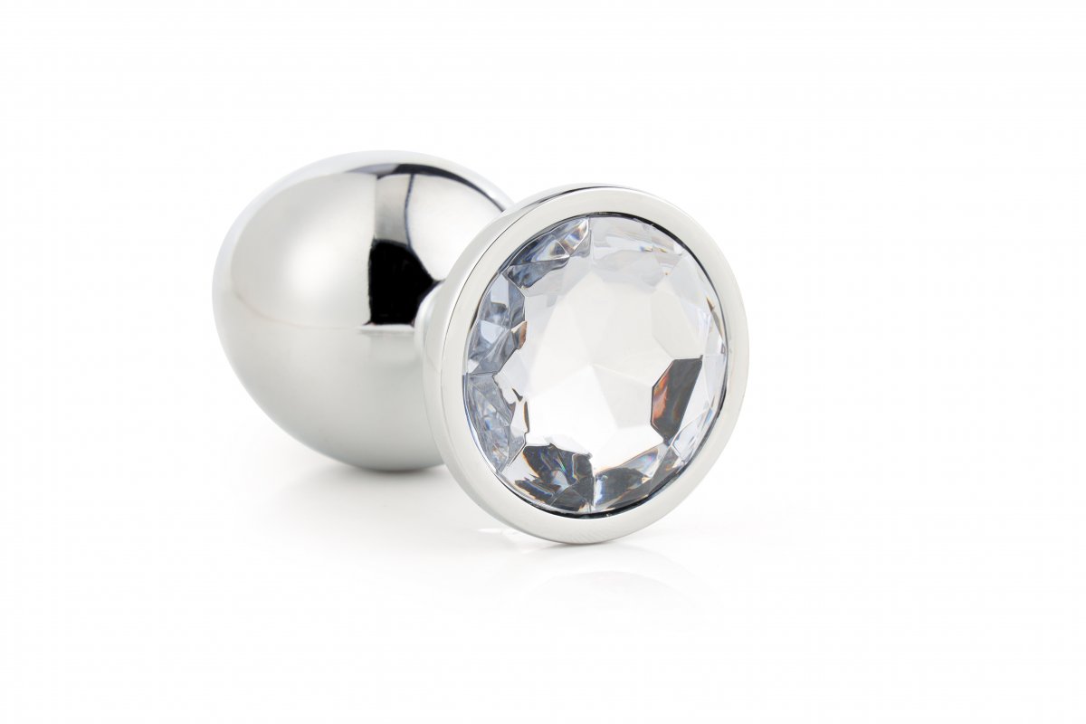 Analplugg Silver Med Kristall