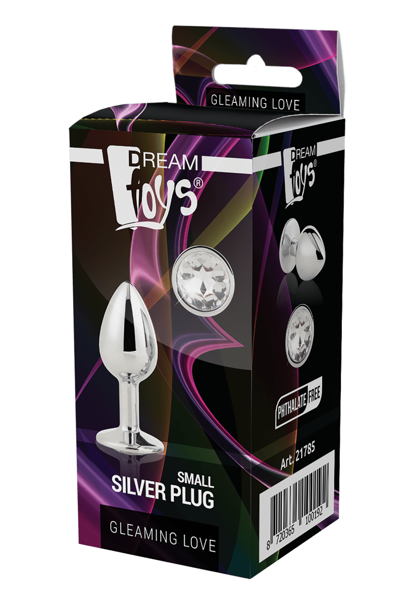 Analplugg Silver Med Kristall