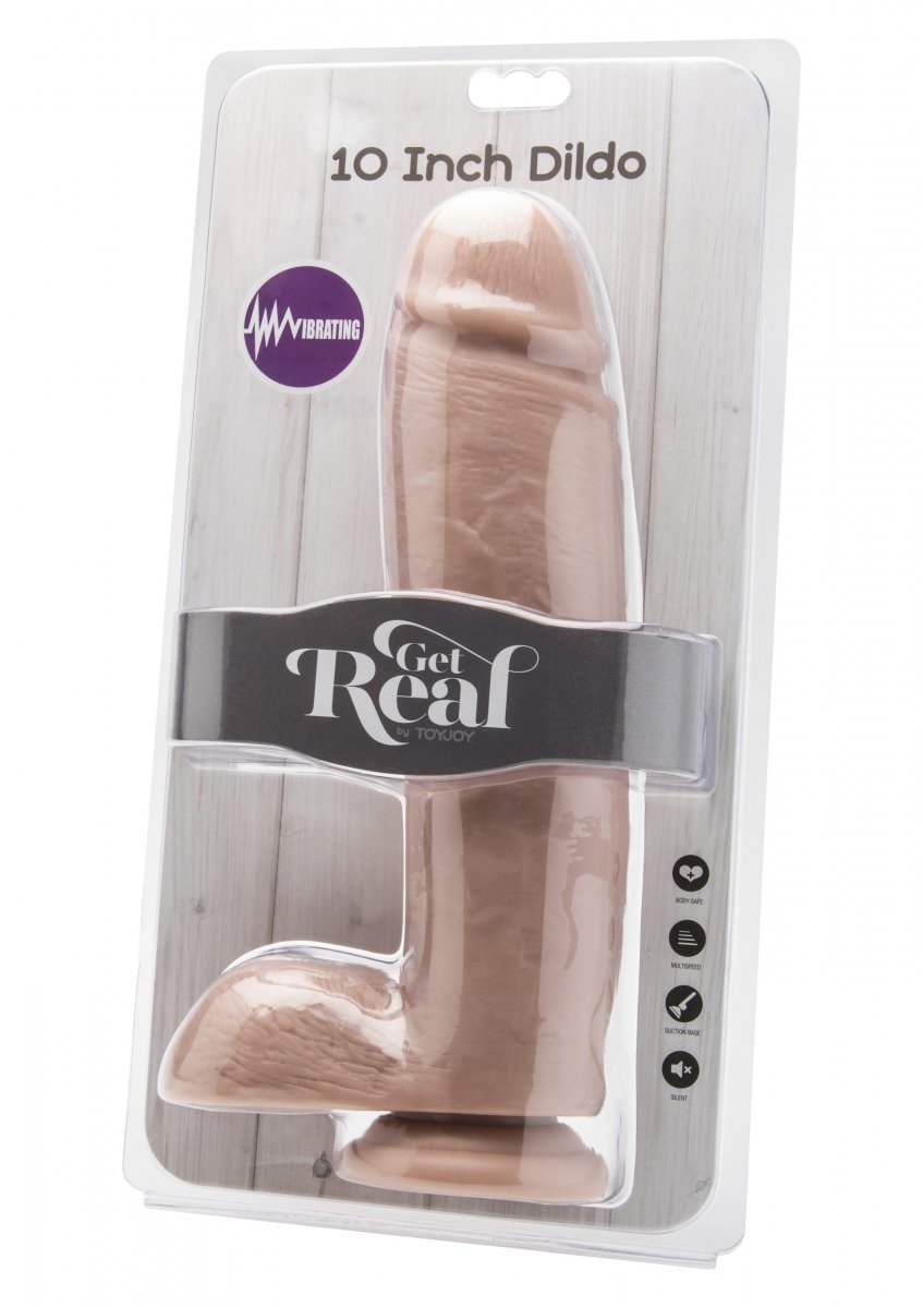 Iso Dildo Vibraattorilla 25 cm