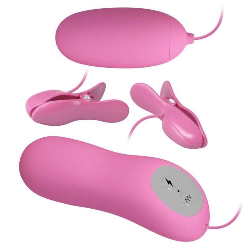 Nipple Clamps med Vibrator och Elektro Stimulans