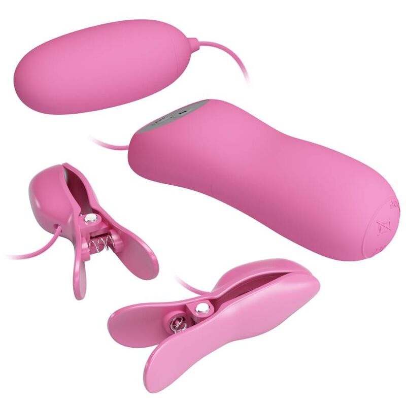 Nipple Clamps med Vibrator och Elektro Stimulans