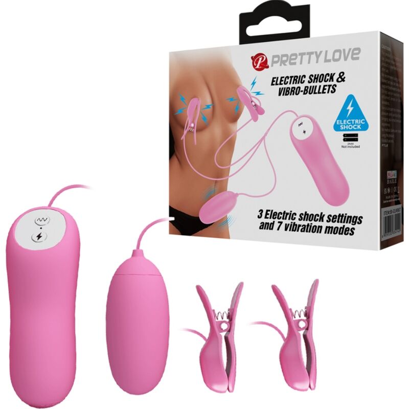 Nipple Clamps med Vibrator och Elektro Stimulans