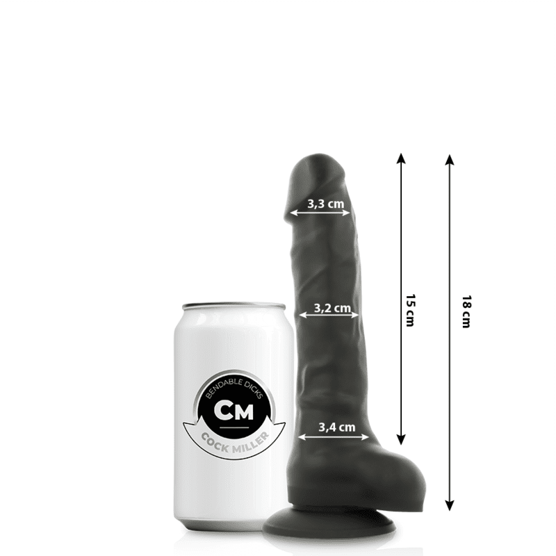 Silicone Density Dildo Black