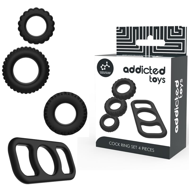 Addicted Toys – Penisring Set 4-pack Silikon