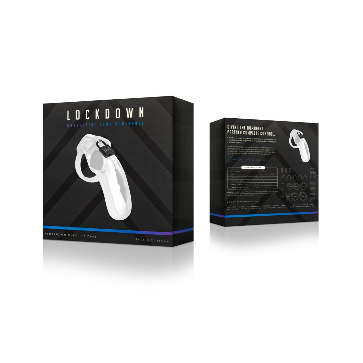 Lockdown Chastity Cage Clear - Suuri