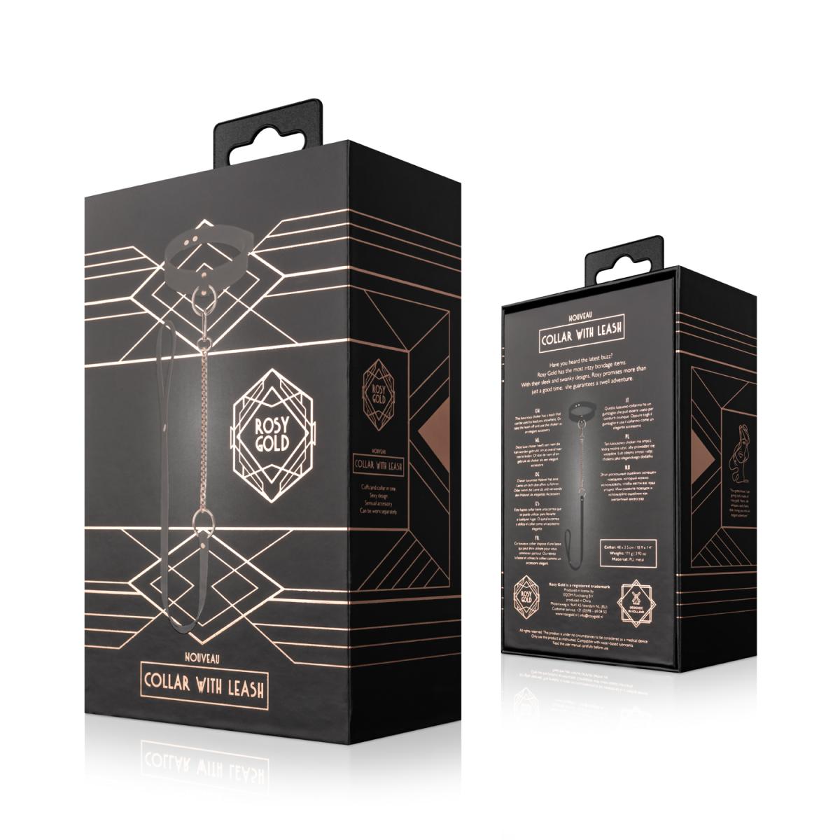 Ruusukultainen kaulakoru talutushihnalla