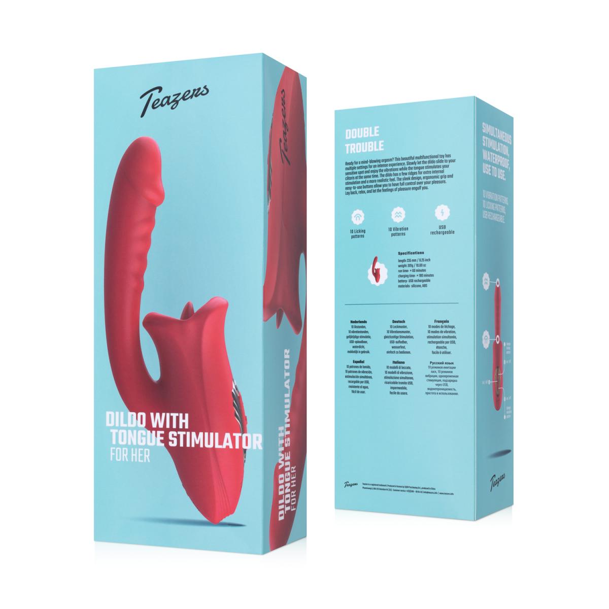Teazers Dildo with Clitoris Stimulator