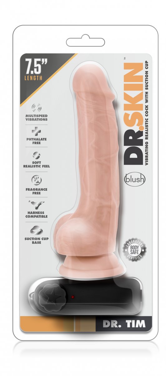 Dr Skin Vibrating Dildo 19 cm