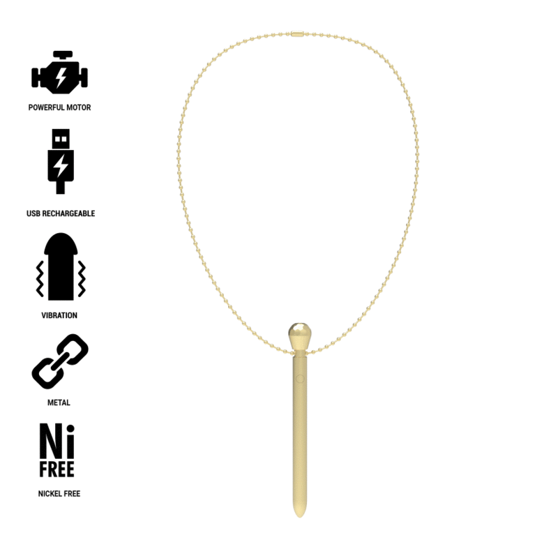 Vibrator Halsband Guld