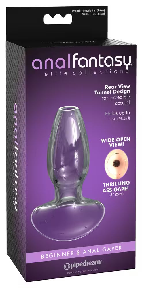 Ihålig analplugg i glas