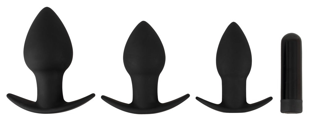 Black Velvets Analset med 3 Pluggar & Vibro-Bullet