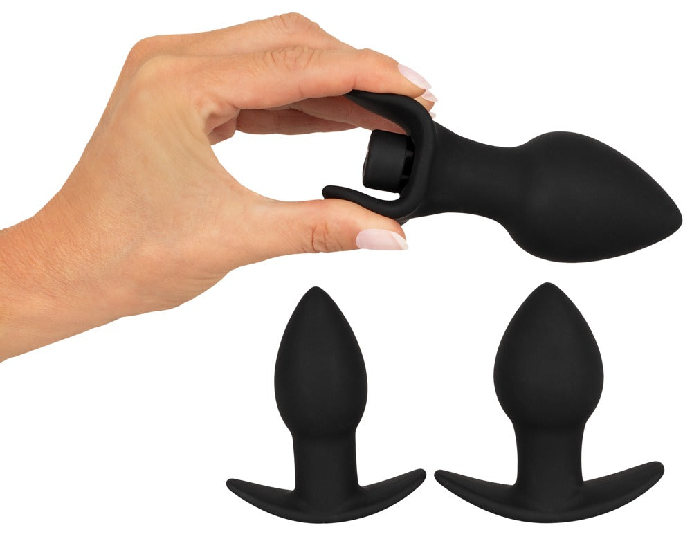 Black Velvets Analset med 3 Pluggar & Vibro-Bullet