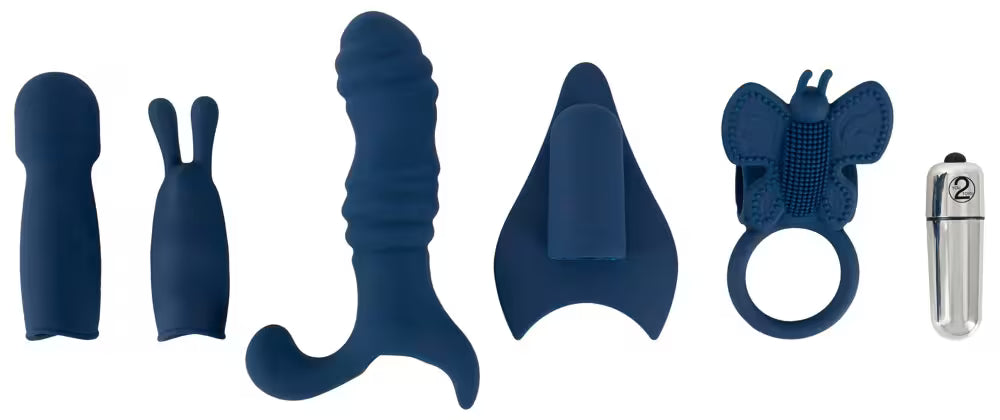 Bulletvibrator med 5 tillbehör