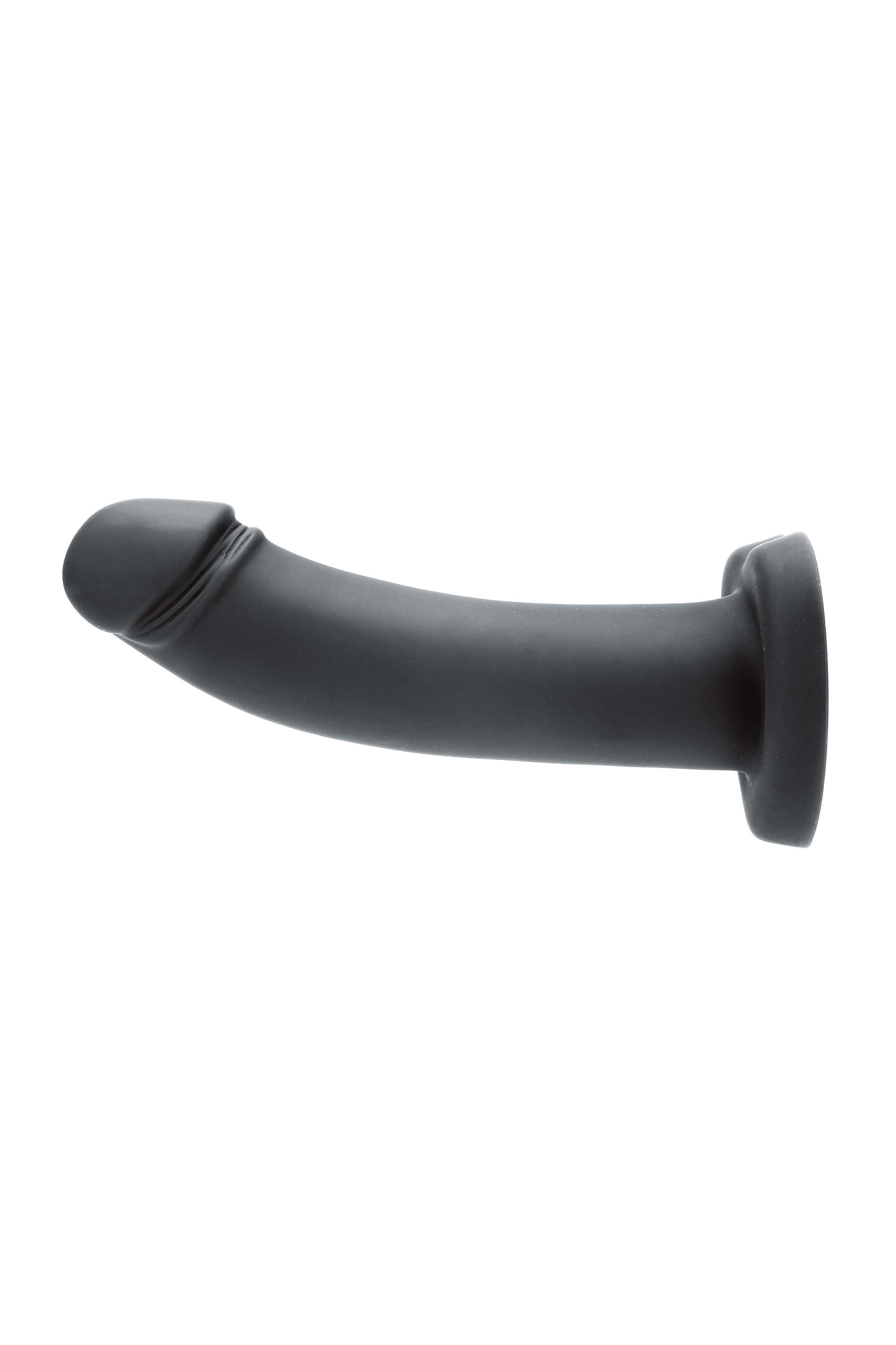 Svart Silikondildo 18 cm – Hjärtformad Bas