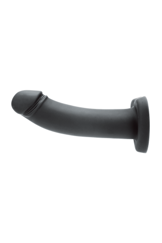 Svart Silikondildo 18 cm – Hjärtformad Bas