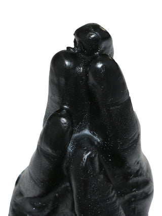 All Black Hand Dildo 21 cm